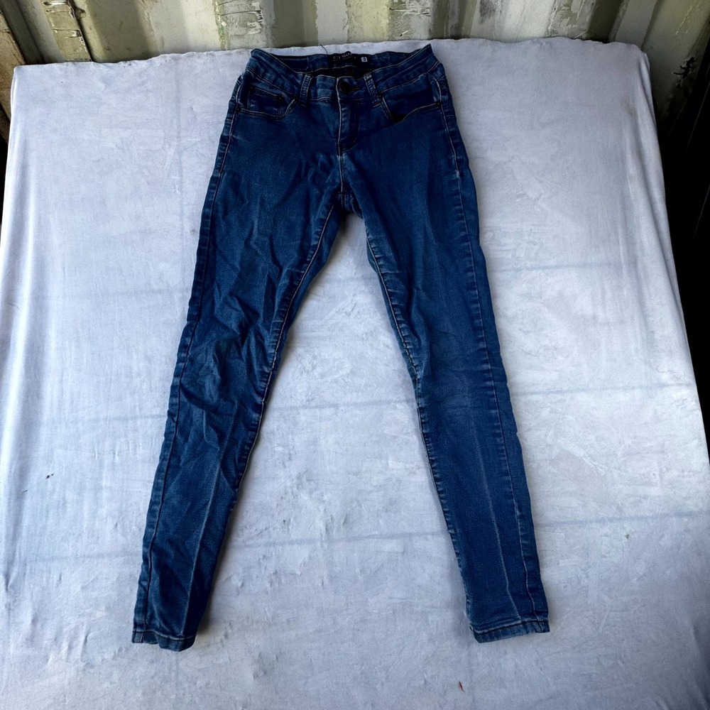 Ci Sono Denim Collection Jeans Women's 3 Blue Flat Front Skinny Leg Outdoor